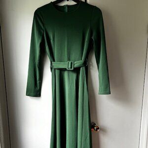 New Beautiful deep green long dress